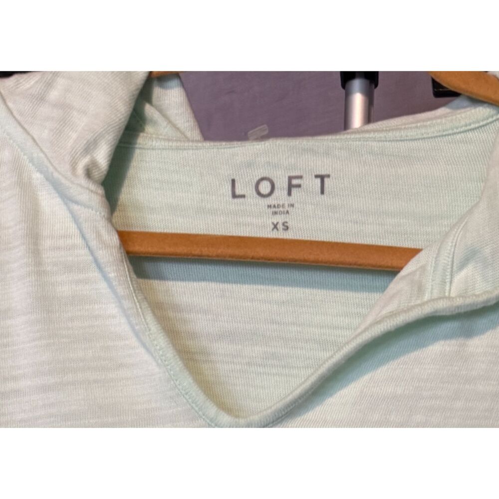 Ann Taylor Loft 100% Cotton Hoodie - Mint Green - XS